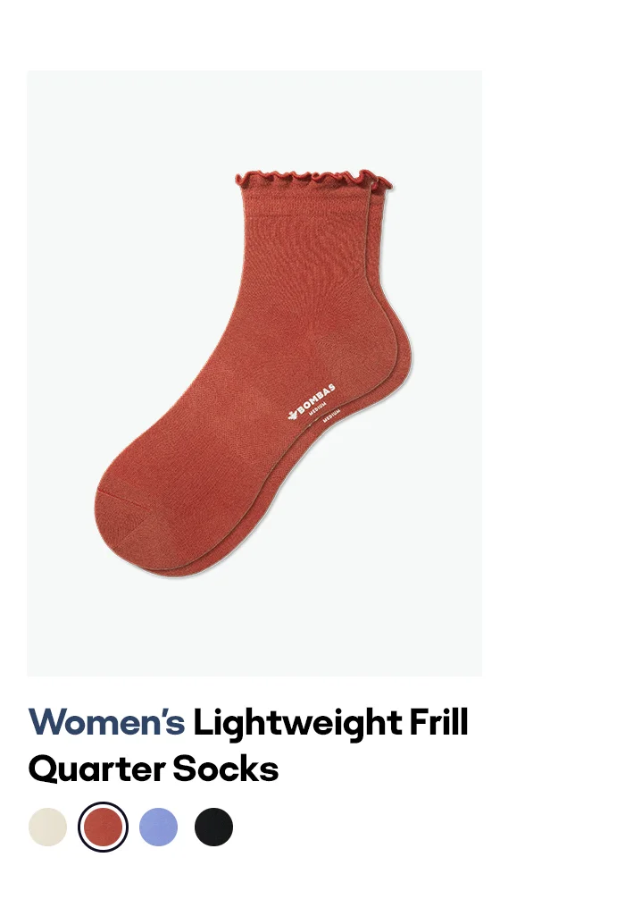Women's Lightweight Frill Quarter Socks