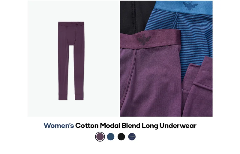 Women's Cotton Modal Blend Long Underwear