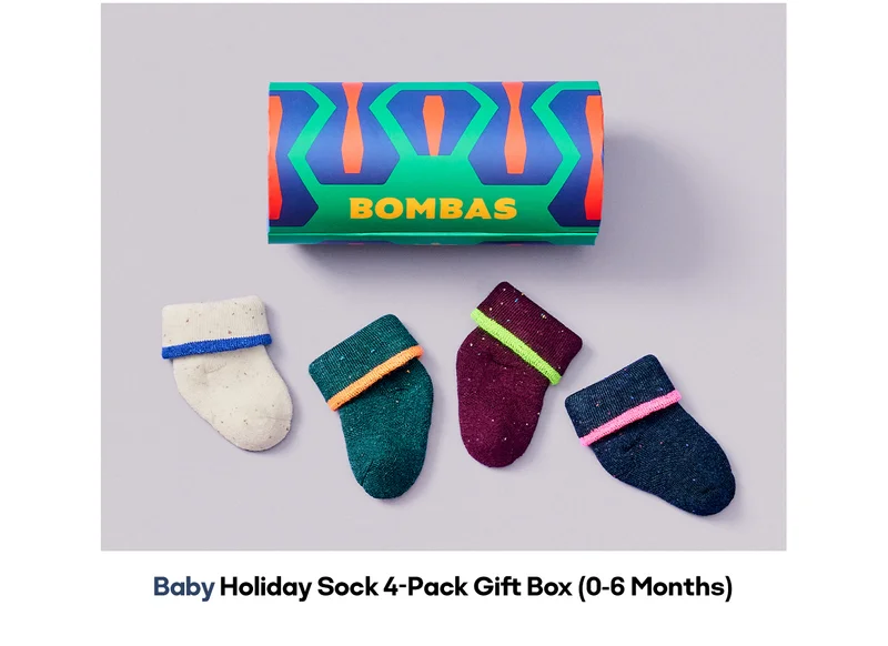 Baby Holiday Sock 4-Pack Gift Box (0-6 Months)