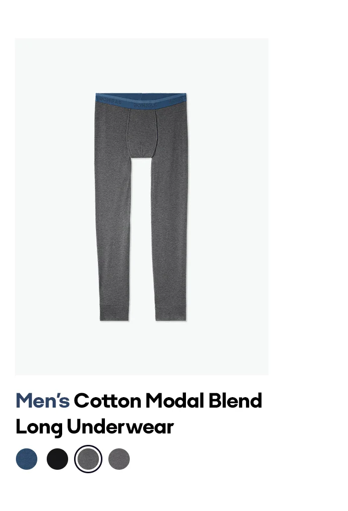 Men's Cotton Modal Blend Long Underwear