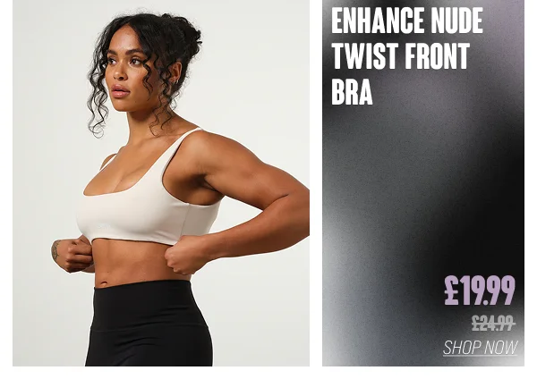 Enhance Nude Twist Front Bra