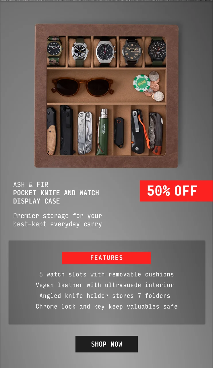 Pocket Knife and Watch Display Case