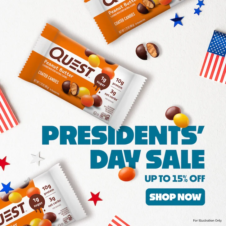 Quest Nutrition - Presidents’ Day Sale Up to 15% Off