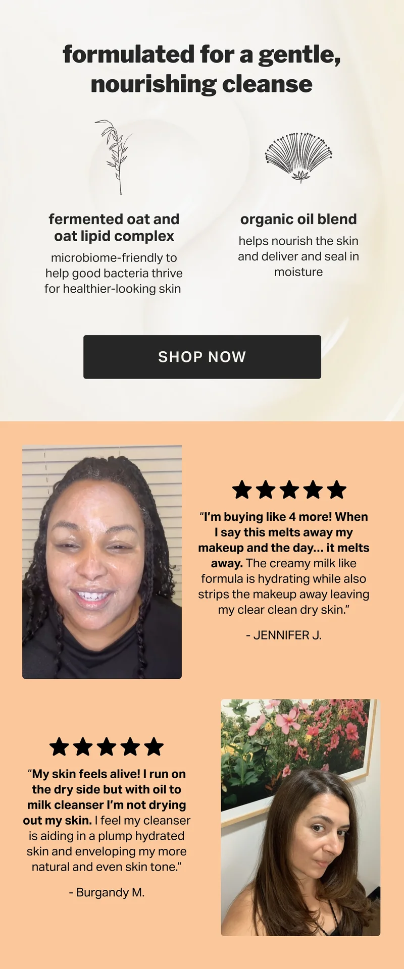 formulated for a gentle, nourishing cleanse | SHOP NOW