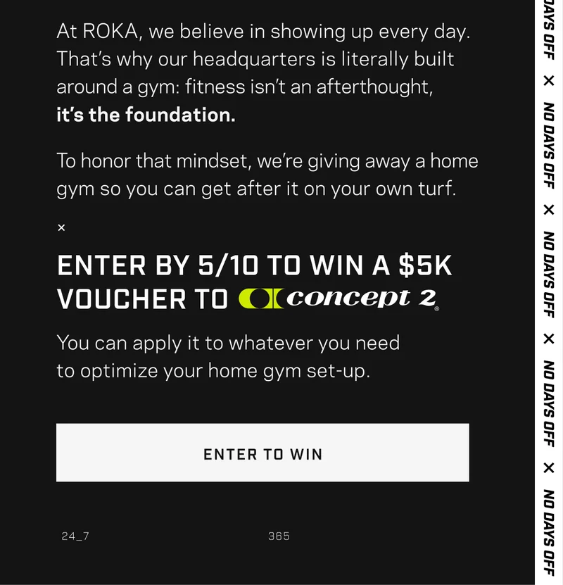 ROKA Gym Contest Giveaway