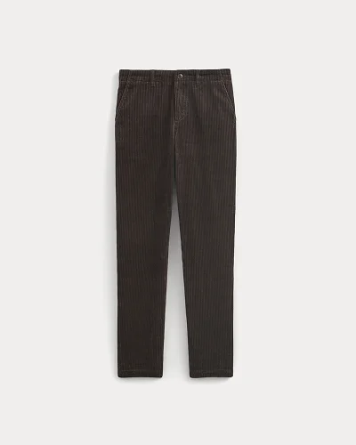 Image | Wide Wale Corduroy Trouser | Dark Chocolate