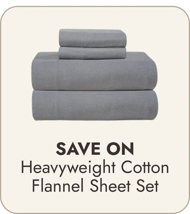Heavyweight Cotton Flannel Bed Sheet Set