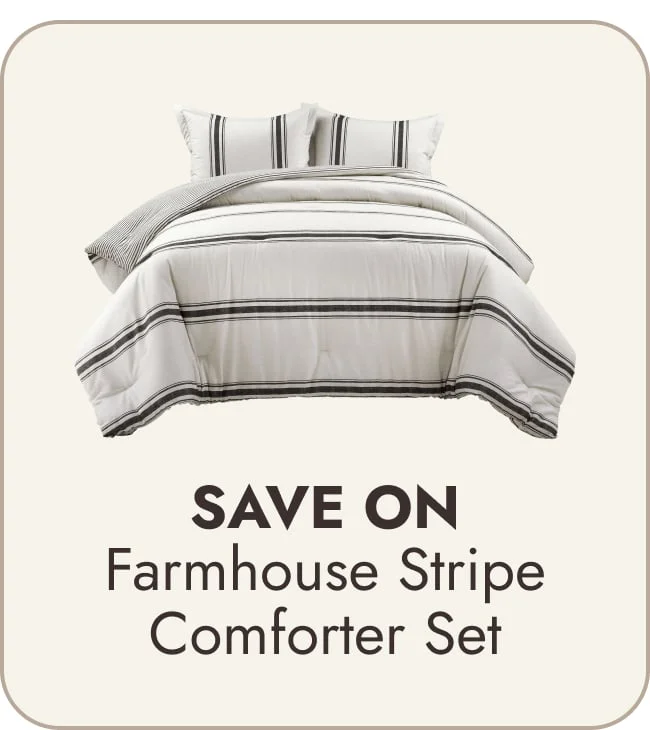 Farmhouse Stripe 3-piece Comforter Set