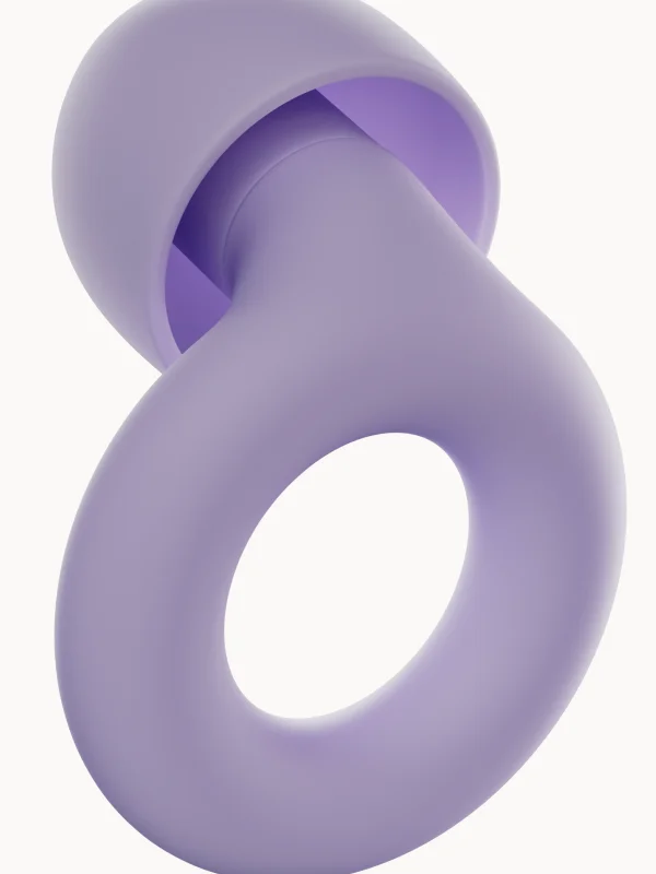A Violet Loop Quiet earplug.
