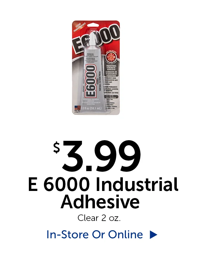 $3.99 E6000 Industrial Adhesive - 2 oz.