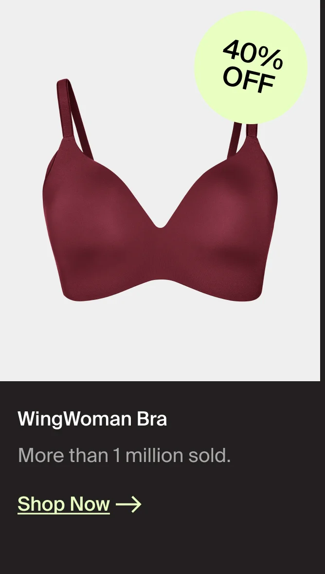 40% OFF! WingWoman Bra. More than 1 million sold. SHOP NOW.