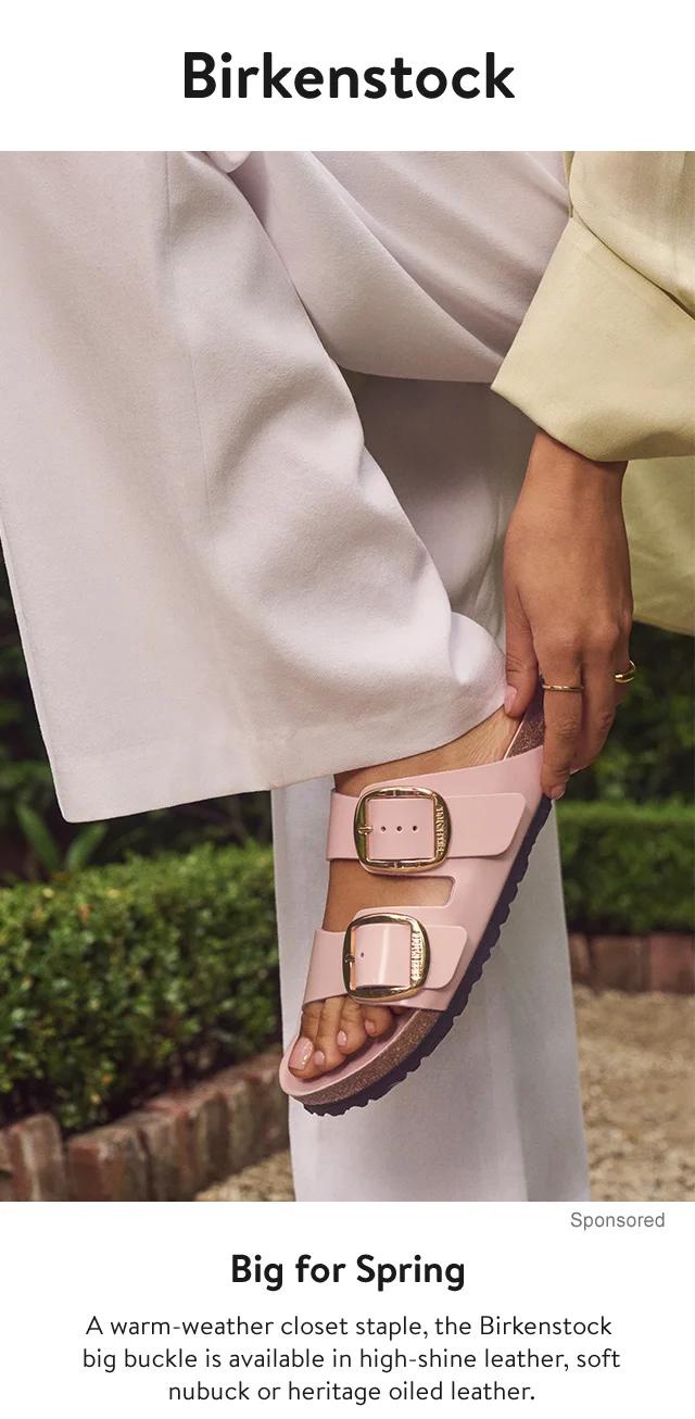 A close-up of a pink Birkenstock sandal.