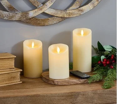 Luminara Set of 3 Colorscape Flameless Pillars