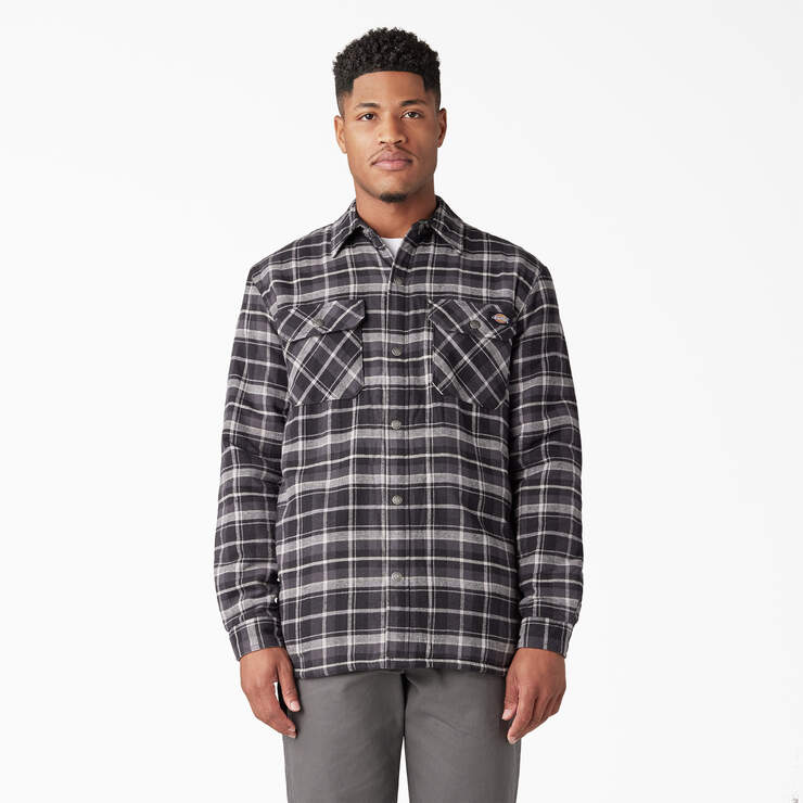 Water Repellent Fleece Lined Flannel Shirt Jacket