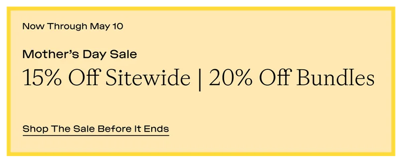 Up to 20% OFF Sitewide Shop The Sale
