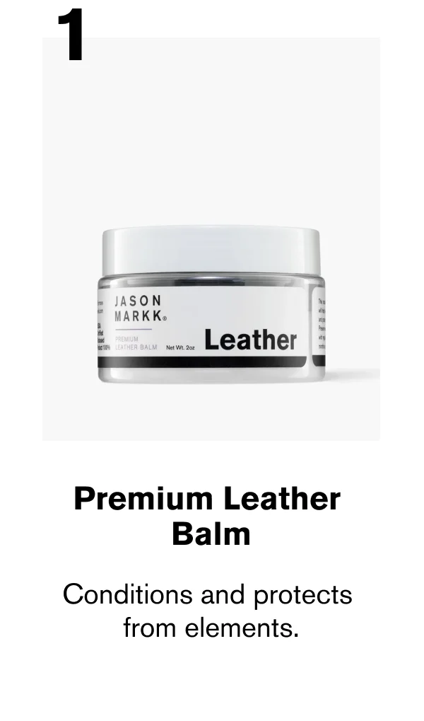 1. Premium Leather Balm | Conditions and protects from elements.