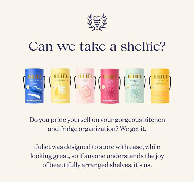 Can we take a shelfie? | Do you pride yourself on your gorgeous kitchen and fridge organization? We get it.  Juliet was designed to store with ease, while looking great, so if anyone understands the joy of beautifully arranged shelves, it’s us.