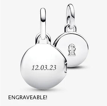 Openable & Engravable Love Locket Dangle Charm