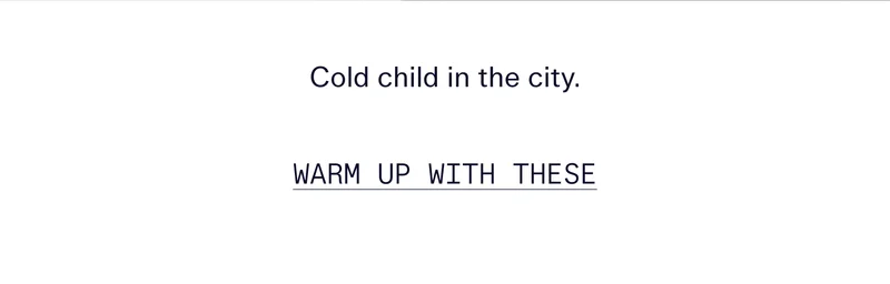 Cold child in the city.   |   WARM UP WITH THESE