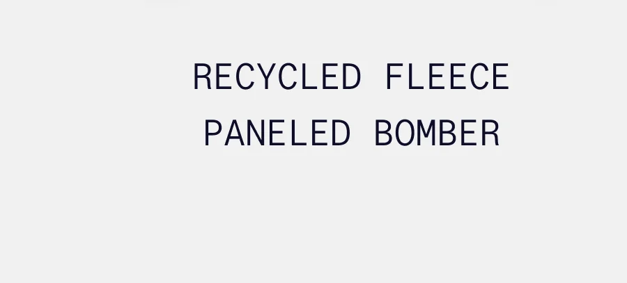 Recycled Fleece Paneled Bomber