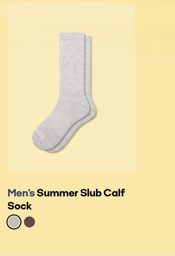 Men's Summer Slub Calf Sock