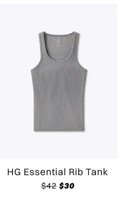 Heather Grey Essential Rib Tank
