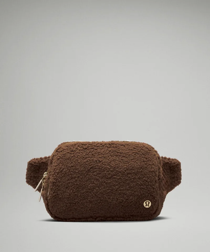 Everywhere Belt Bag Large *Fleece, Brown Earth/Gold