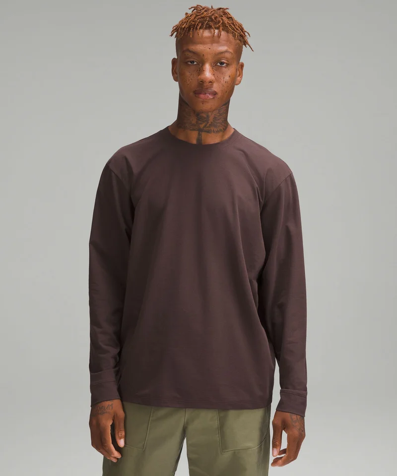 Pique Oversized-Fit Long-Sleeve Shirt