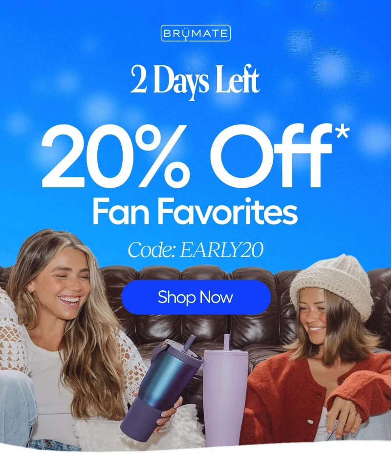 2 Days Left, 20% Off* Fan Favorites Code: discount code - Shop Now