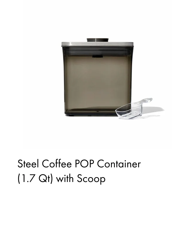 Steel Coffee POP Container (1.7 Qt) with Scoop