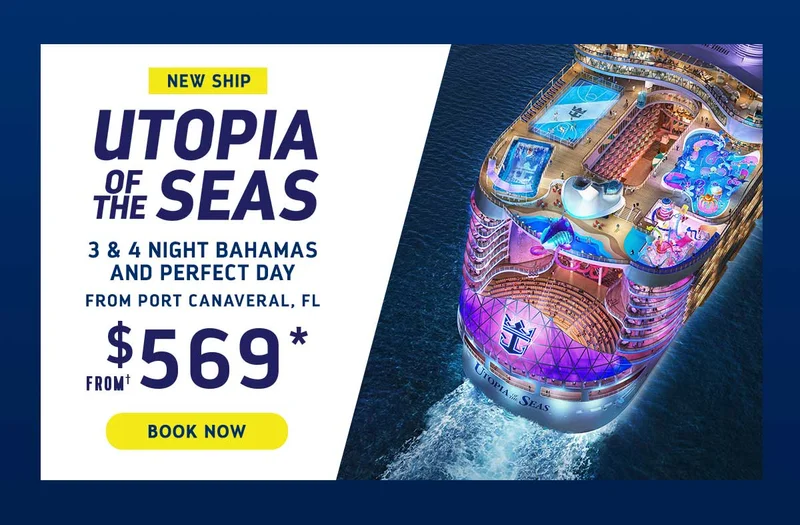 UTOPIA OF THE SEAS - 3 AND 4 NIGHT BAHAMAS & PERFECT DAY