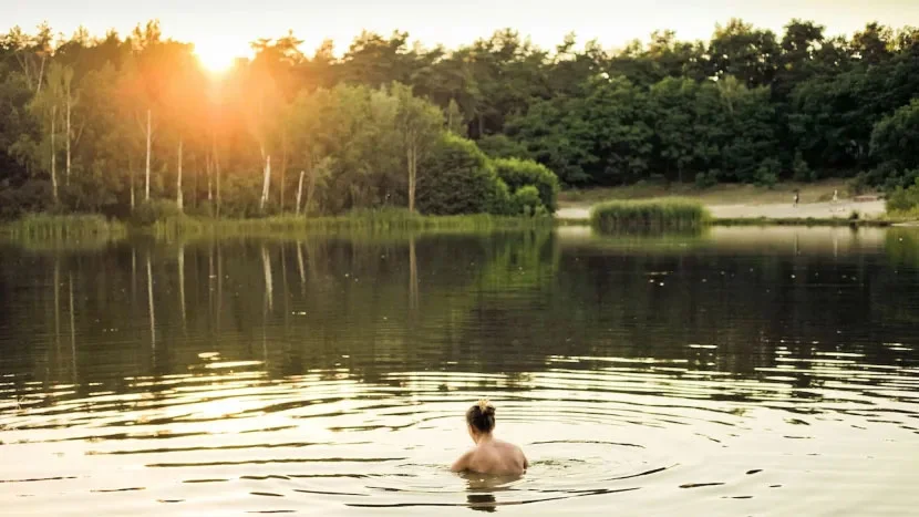 photo of someone in a lake