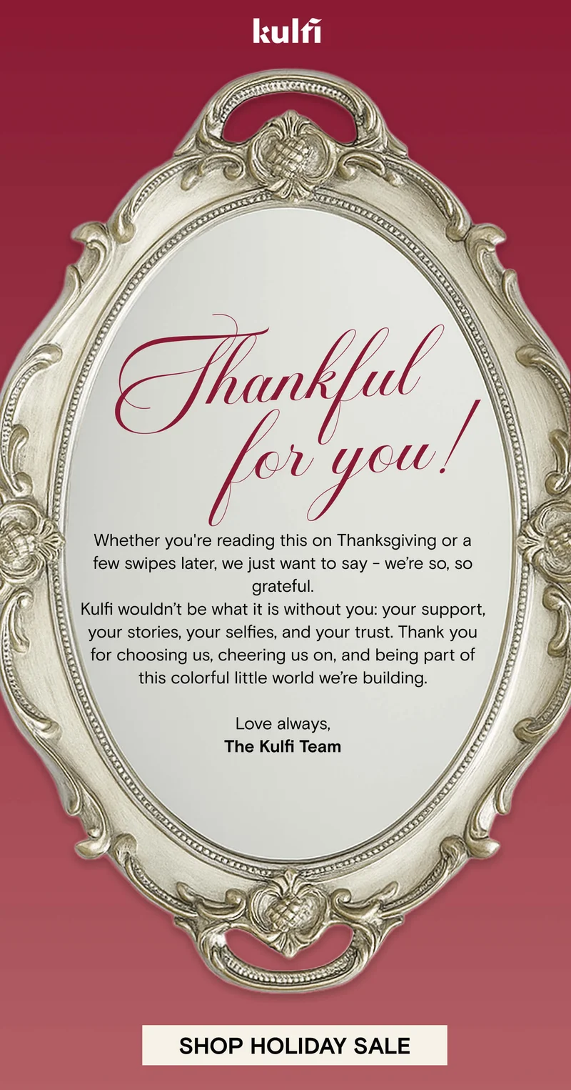Thankful for you!