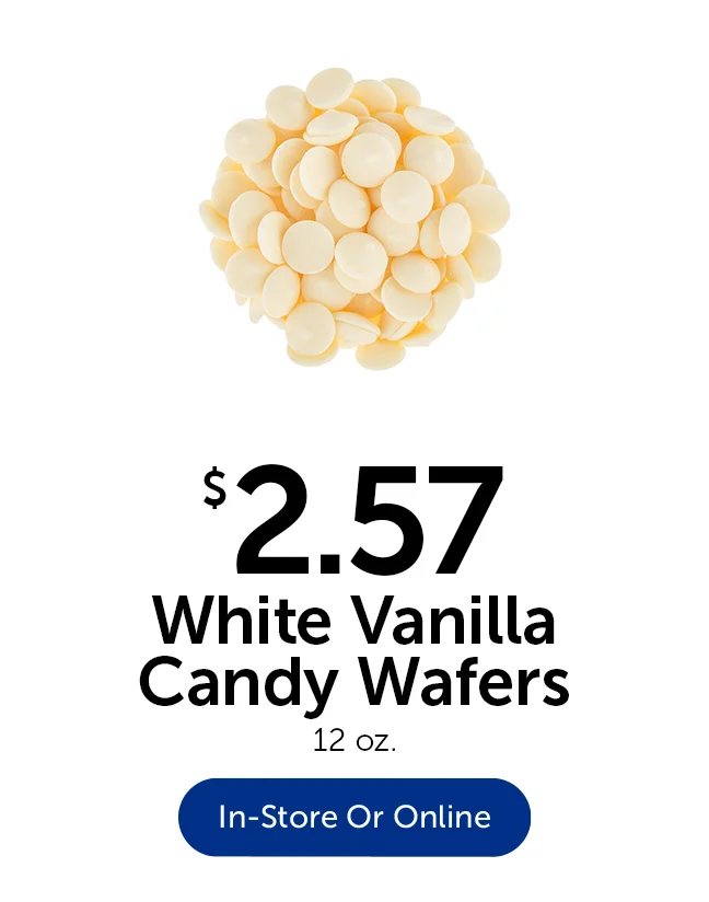 $2.57 White Vanilla Candy Wafers - 12 oz.