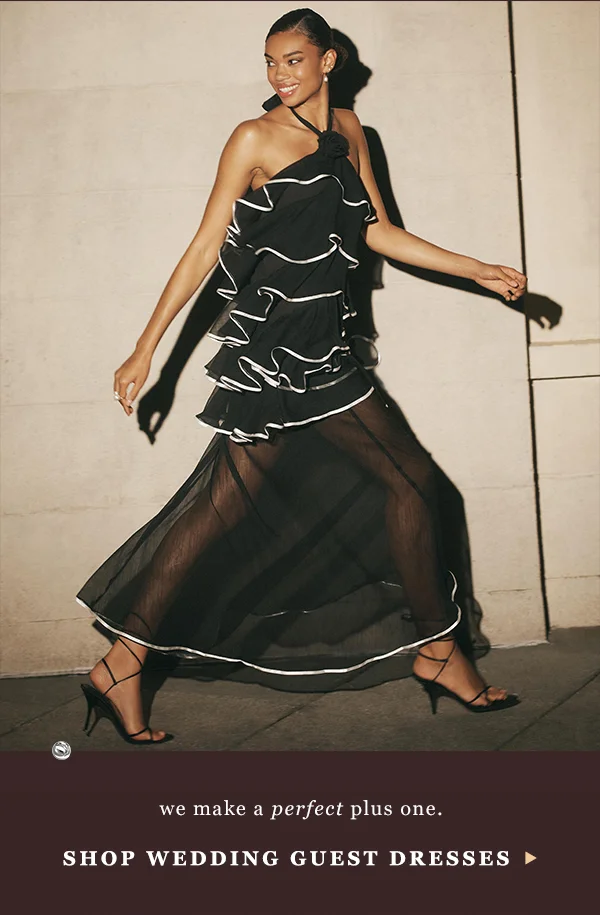 we make a perfect plus one. shop wedding guest dresses