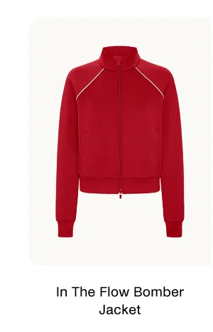 In The Flow Bomber Jacketr in Holly Red