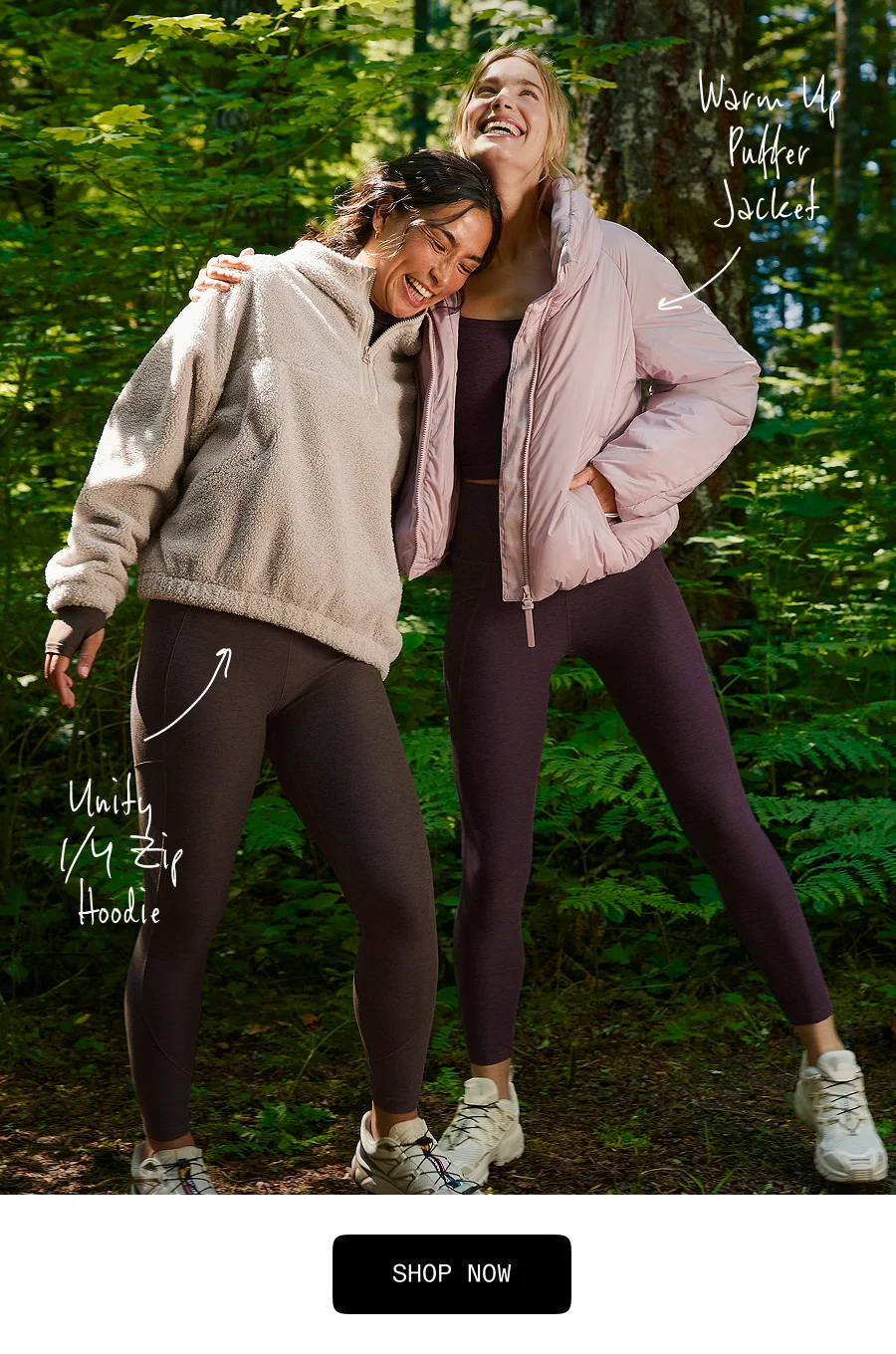 Unity 1/4 Zip Hoodie + Warm Up Puffer Jacket