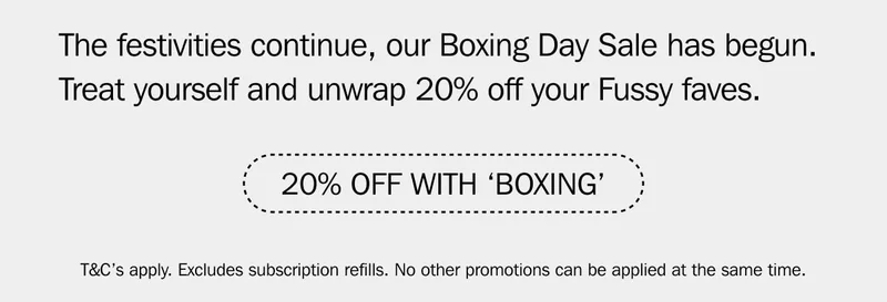 Boxing Day Sale now on - 20% off