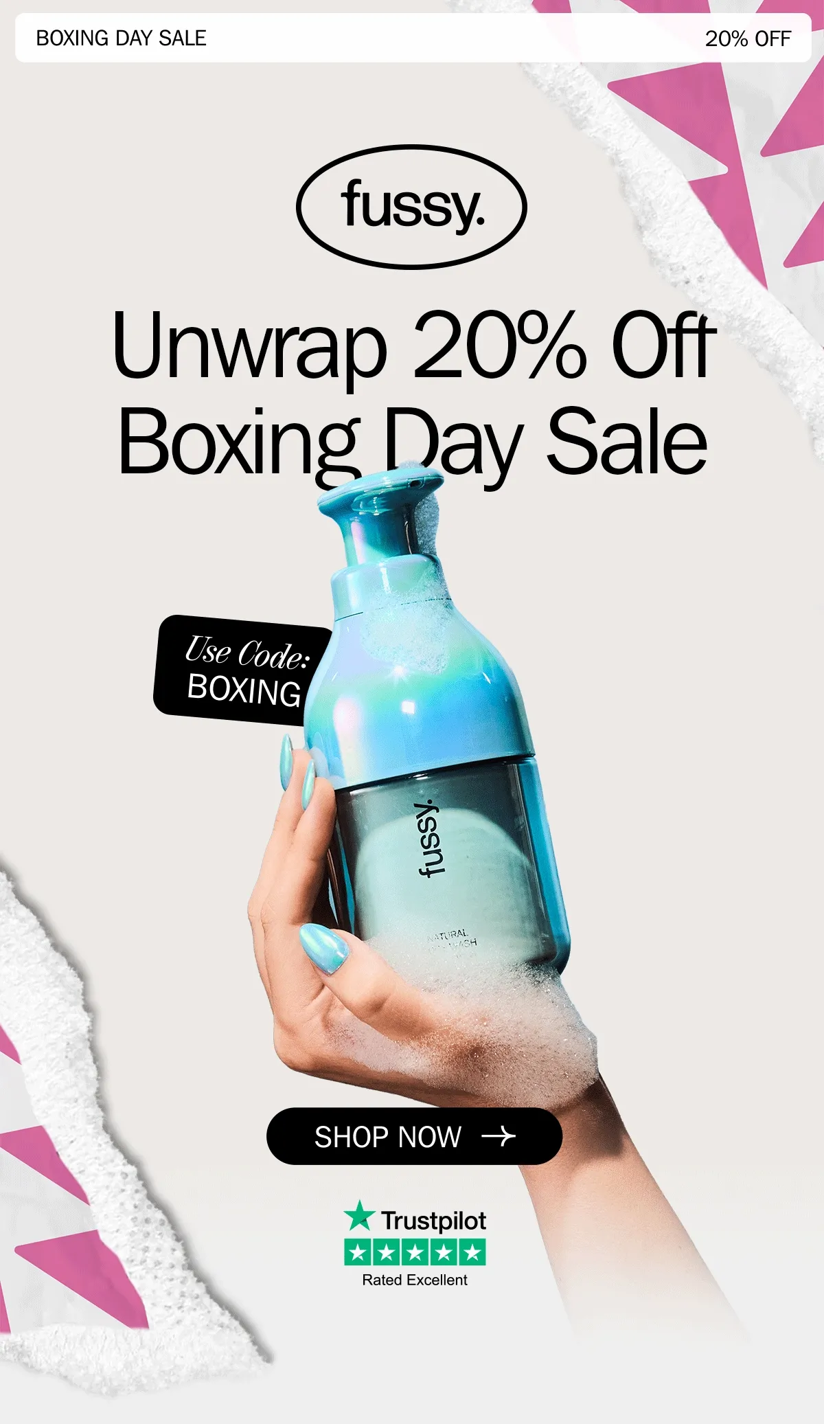 Boxing Day Sale now on - 20% off
