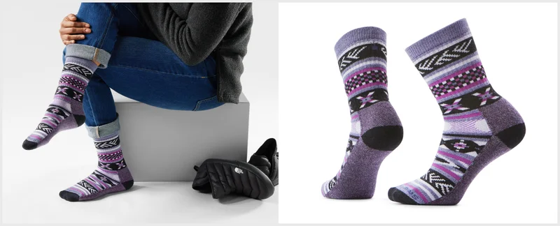 Everyday Cozy Cabin Games Crew Socks
