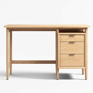 Bodie Natural Wood 3-Drawer Kids Desk