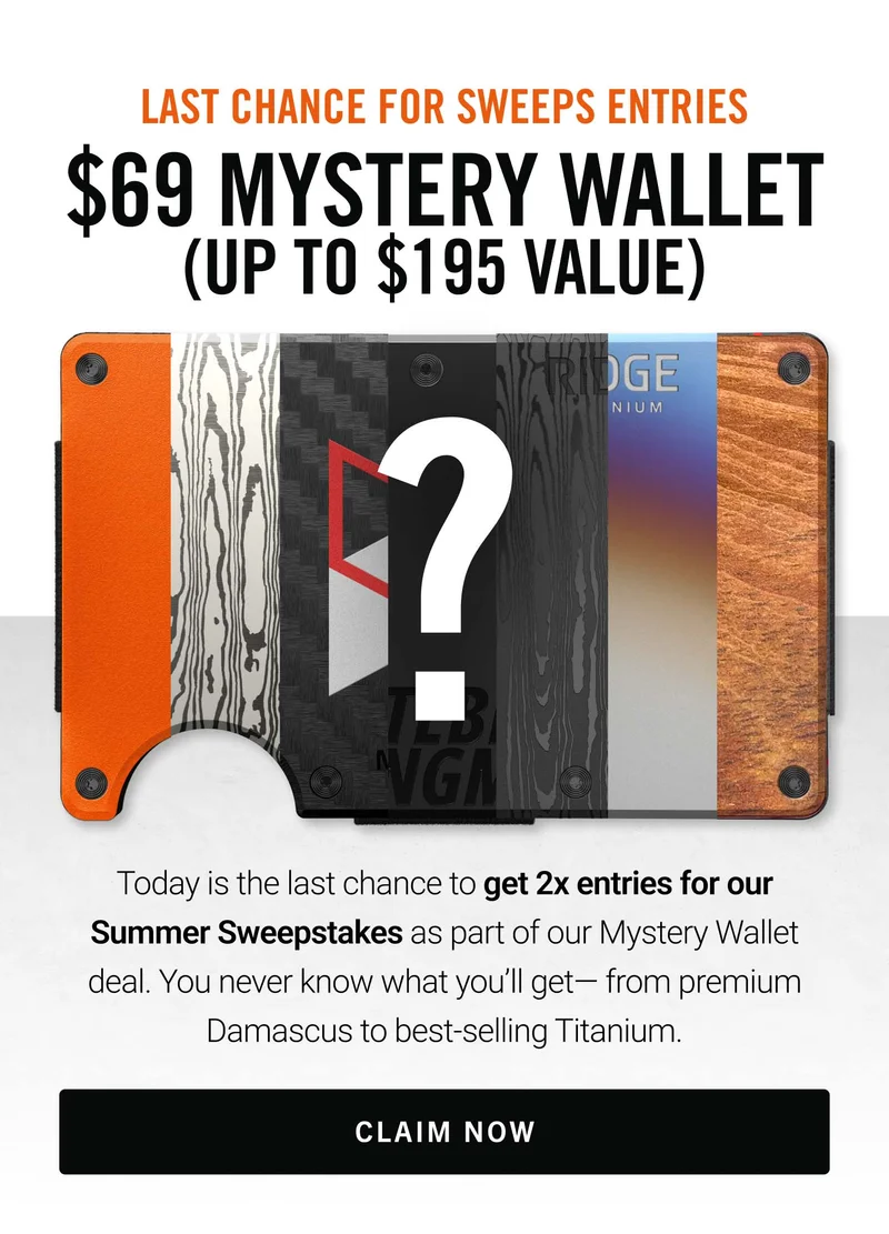 Get 2x Entries with $69 Mystery Wallet