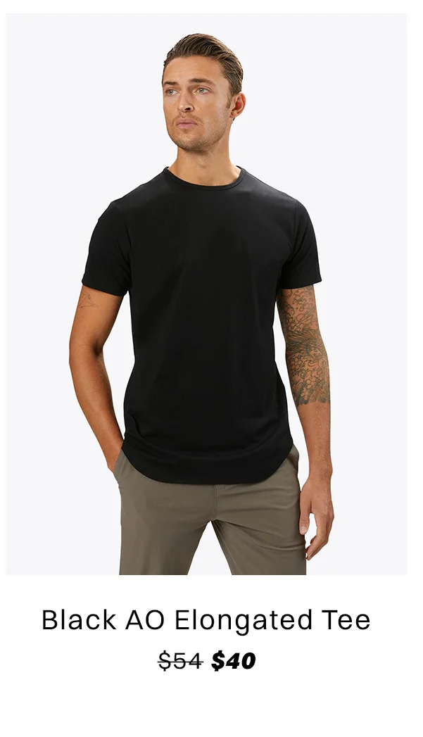 Black AO Elongated Tee