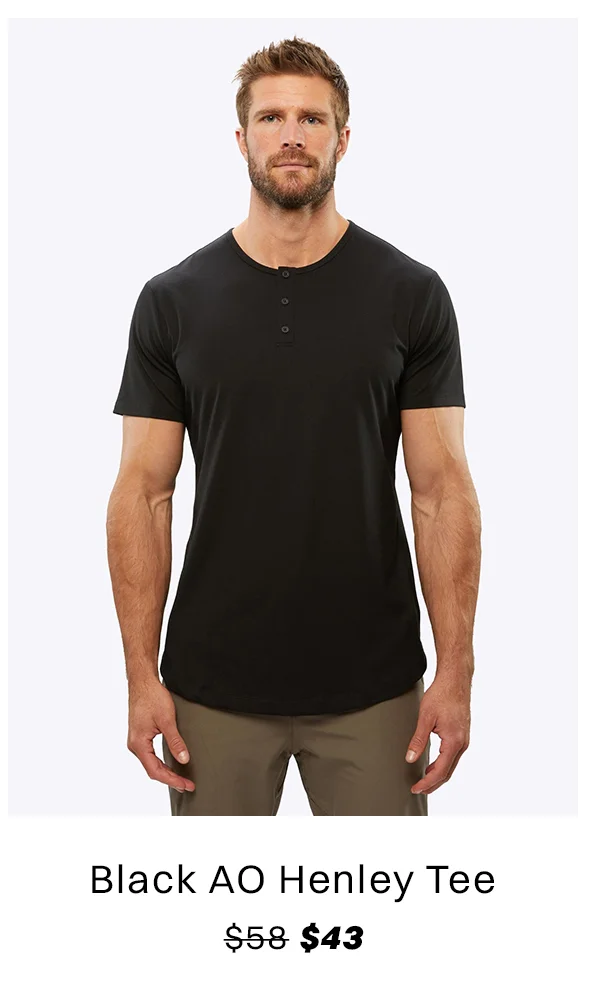 Black AO Henley Tee