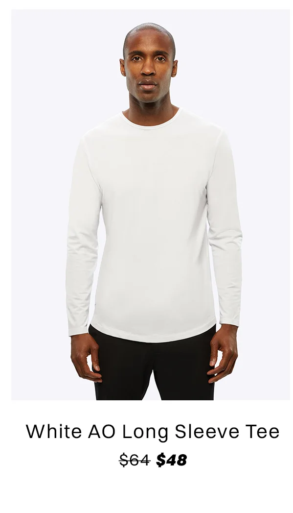 White AO Long Sleeve Tee