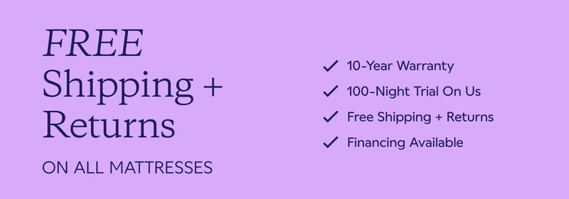 Free Shipping + Returns on All Mattresses
