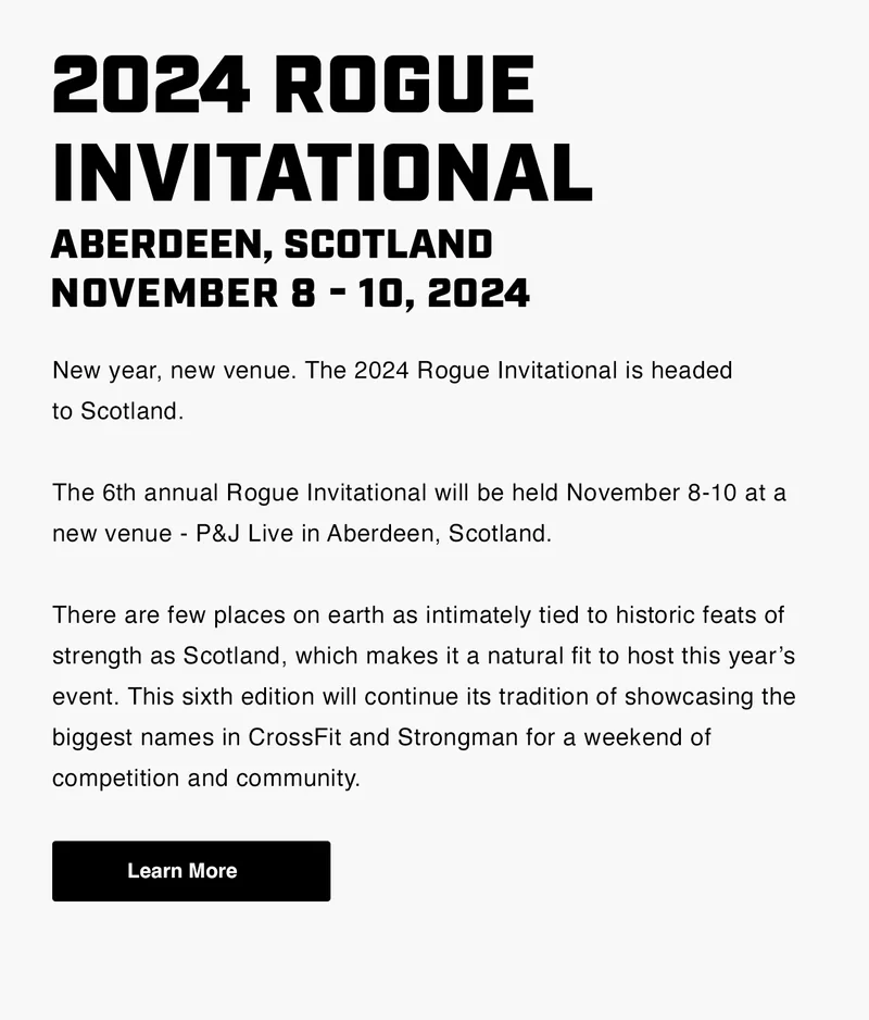 2024 Rogue Invitational -Aberdeen, Scotland