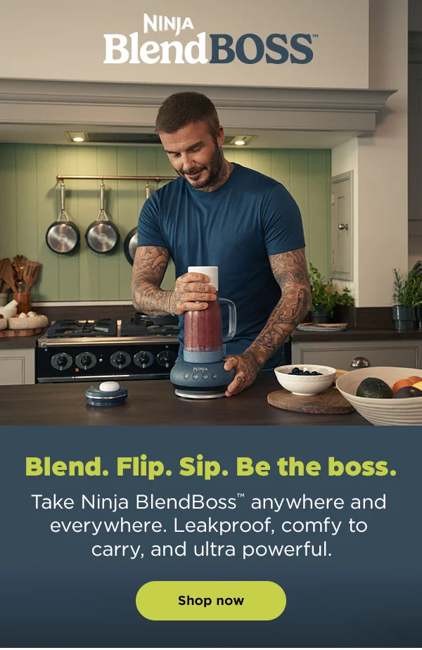 Blend. Flip. Sip. Be the boss.-- Take Ninja Blendboss anywhere and everywhere. Leakproof, comfy to carry and ultra powerful.