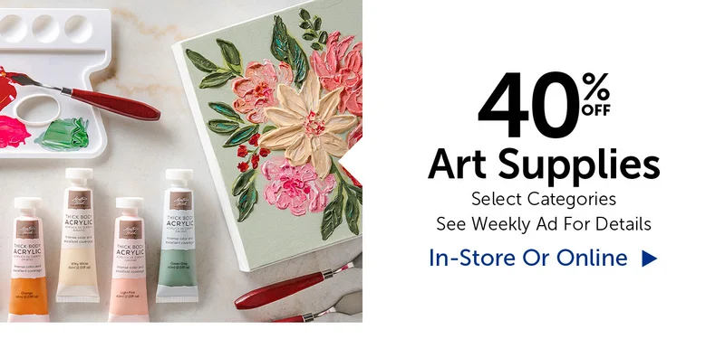 40% Off Art Supplies - Select Categories