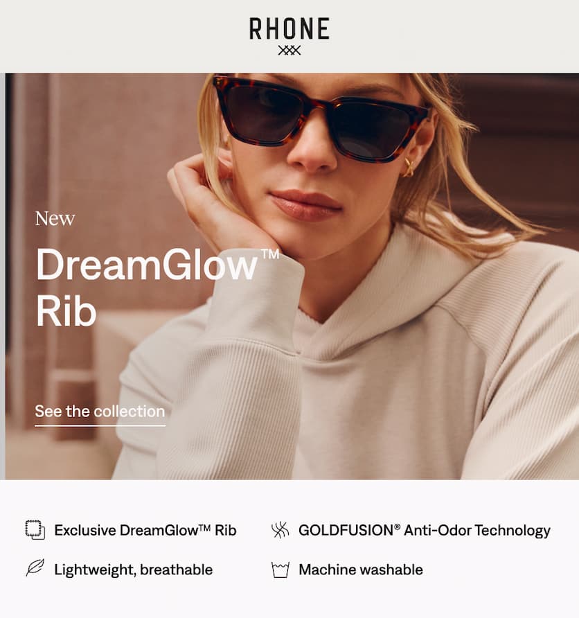 RHONE: New DreamGlow™ Rib: See the collection